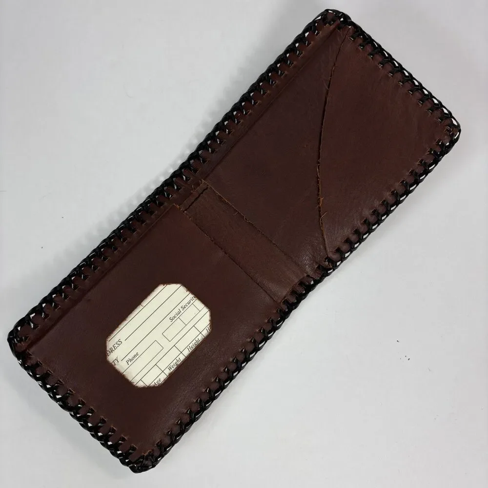 VFW Veteran Foreign Wars Leather Wallet Tooled Brown Billfold New